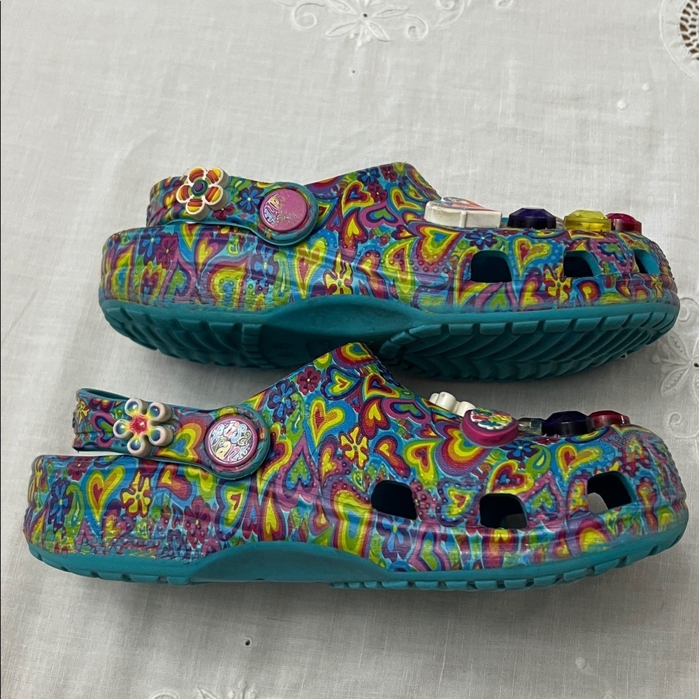 ๐๏ธBOGO FREE CROCS Lisa Frank hearts design size C13 - Picture 8 of 11
